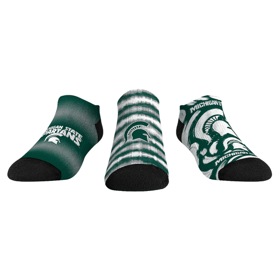 Unisex Rock Em Socks Michigan State Spartans Make Some Noise Three-Pack Low-Cut Socks Set