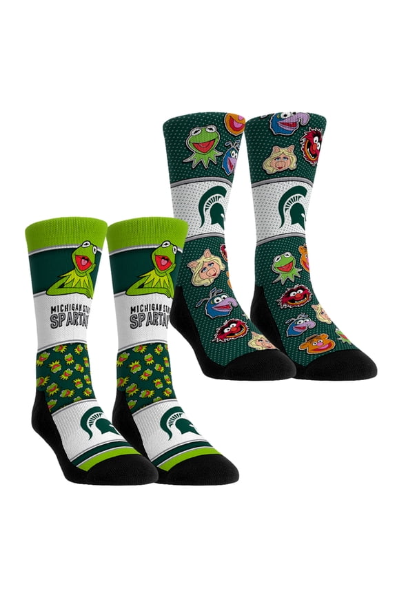Unisex Rock Em Socks Michigan State Spartans Muppets 2-Pack Crew Socks Set