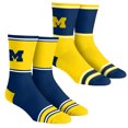 thumbnail image 1 of Unisex Rock Em Socks  Michigan Wolverines 2-Pack Color Block Crew Socks Set, 1 of 1