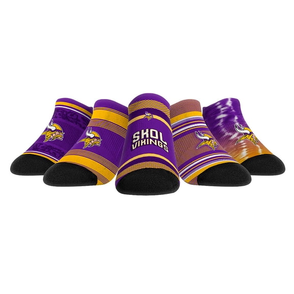 Unisex Rock Em Minnesota Vikings Super Fan Five-Pack Low-Cut Socks Set