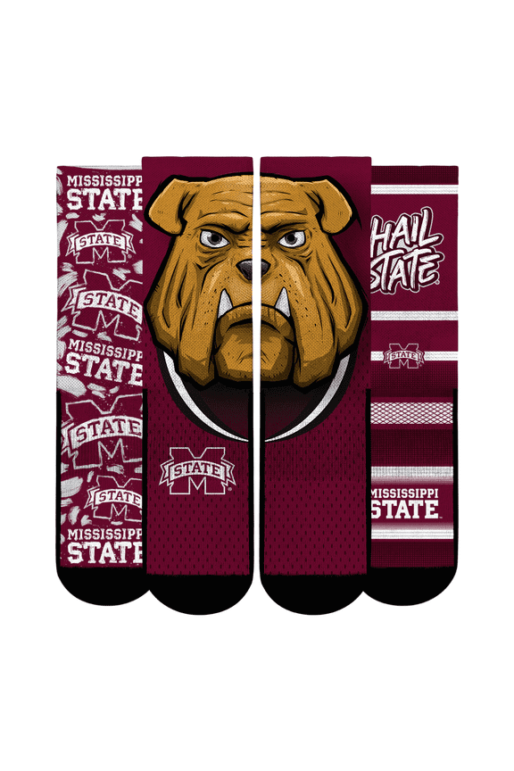 Unisex Rock Em Socks  Mississippi State Bulldogs Fan Favorite Three-Pack Crew Sock Set