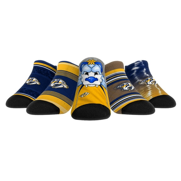 Unisex Rock Em Socks   Nashville Predators Super Fan Five-Pack Low-Cut Socks Set