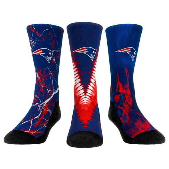 Unisex Rock Em Socks New England Patriots 3-Pack Crew Socks Set