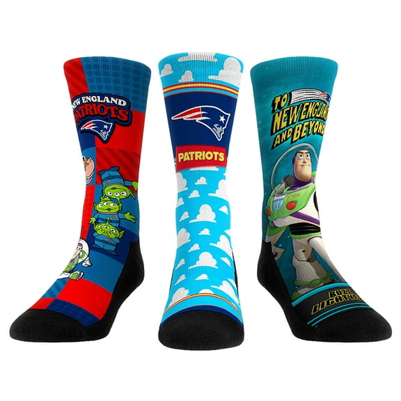Unisex Rock Em Socks New England Patriots Toy Story 3-Pack Crew Socks