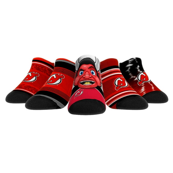 Unisex Rock Em Socks   New Jersey Devils Super Fan Five-Pack Low-Cut Socks Set