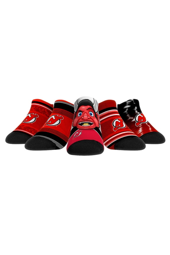 Unisex Rock Em Socks New Jersey Devils Super Fan Five-Pack Low-Cut Socks Set