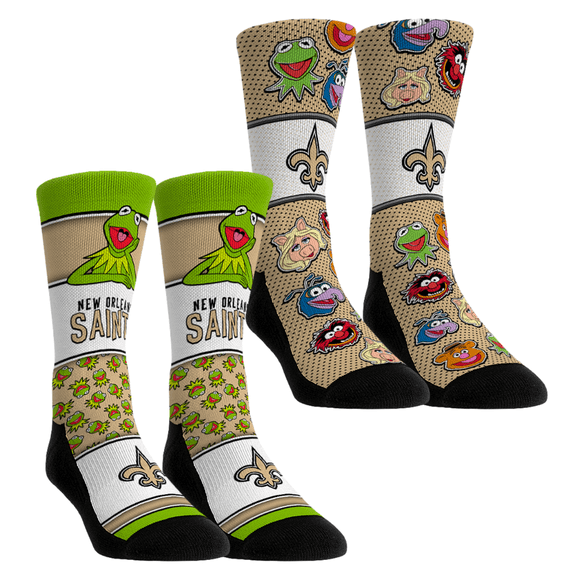 Unisex Rock Em Socks New Orleans Saints Muppets 2-Pack Crew Socks Set