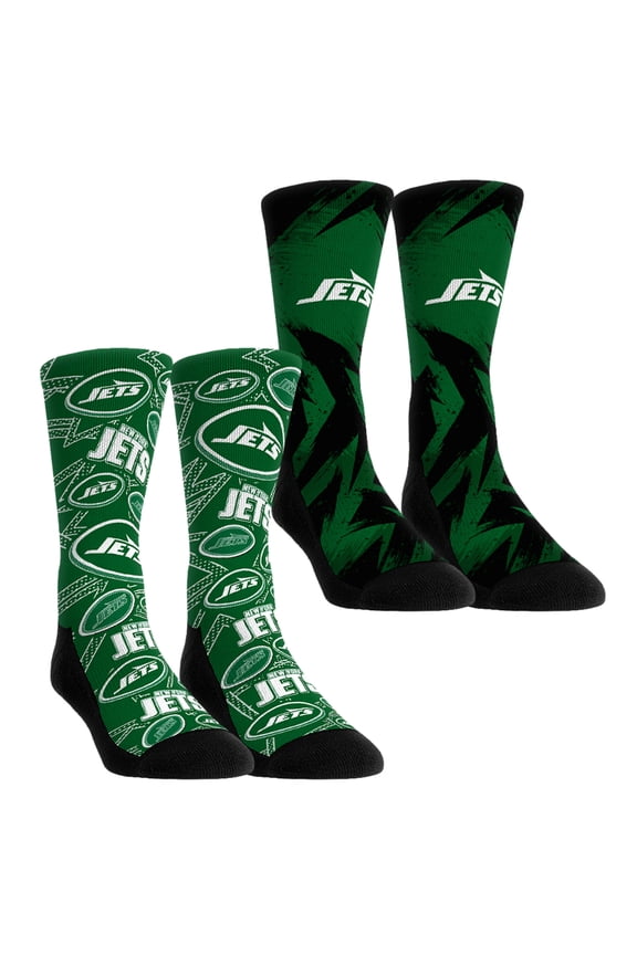 Unisex Rock Em Socks New York Jets Gameday Two-Pack Crew Socks Set