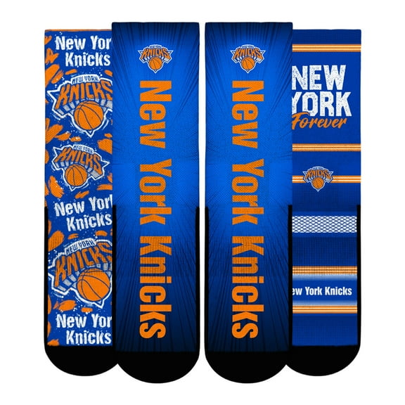 Unisex Rock Em Socks New York Knicks Fan Favorites Three-Pack Crew Socks Set