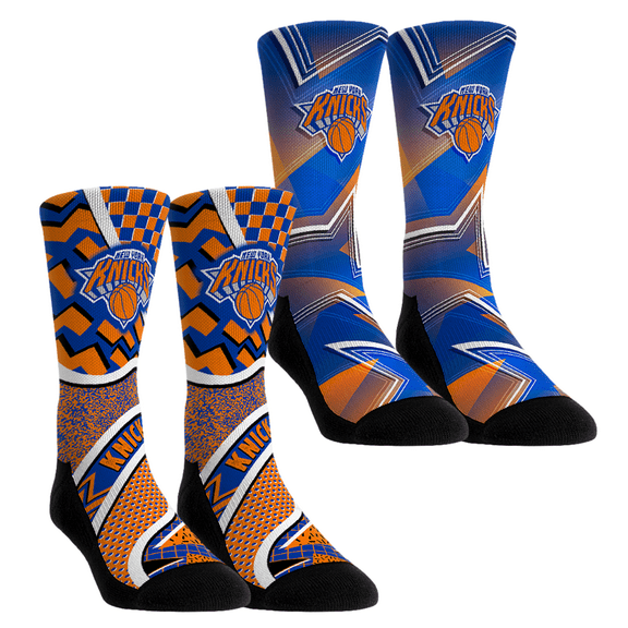 Unisex Rock Em Socks New York Knicks NBA Hoops Two-Pack Crew Socks Set