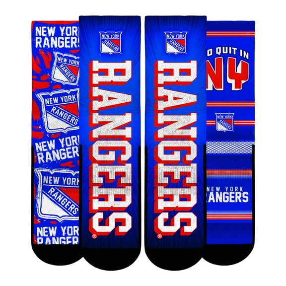 Unisex Rock Em Socks  New York Rangers Fan Favorites Three-Pack Crew Socks Set