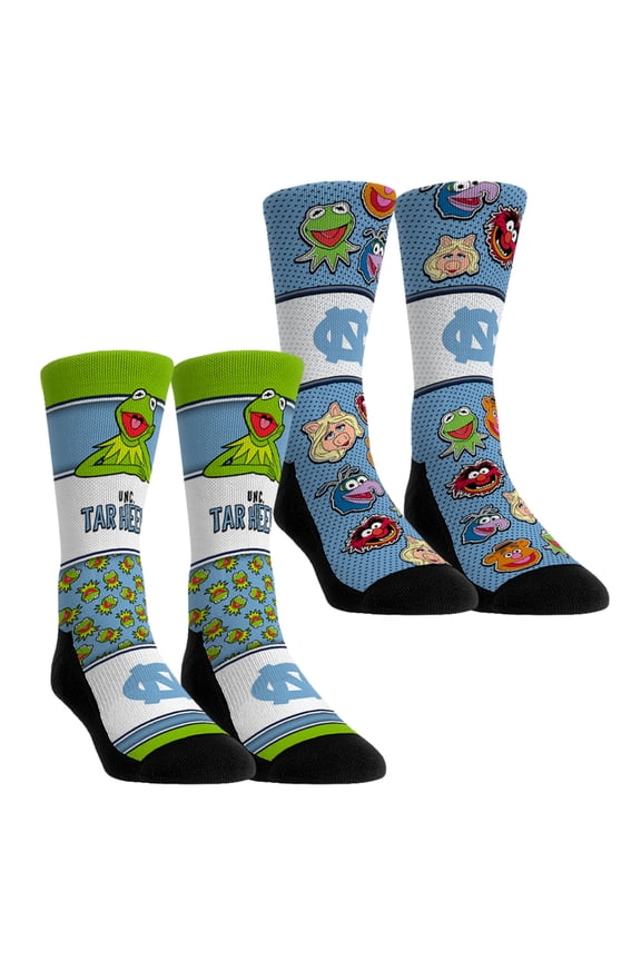 Unisex Rock Em Socks North Carolina Tar Heels Muppets 2-Pack Crew Socks Set