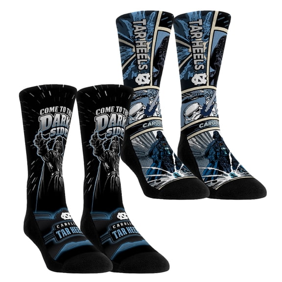 Unisex Rock Em Socks North Carolina Tar Heels Star Wars Empire Two-Pack Crew Socks Set