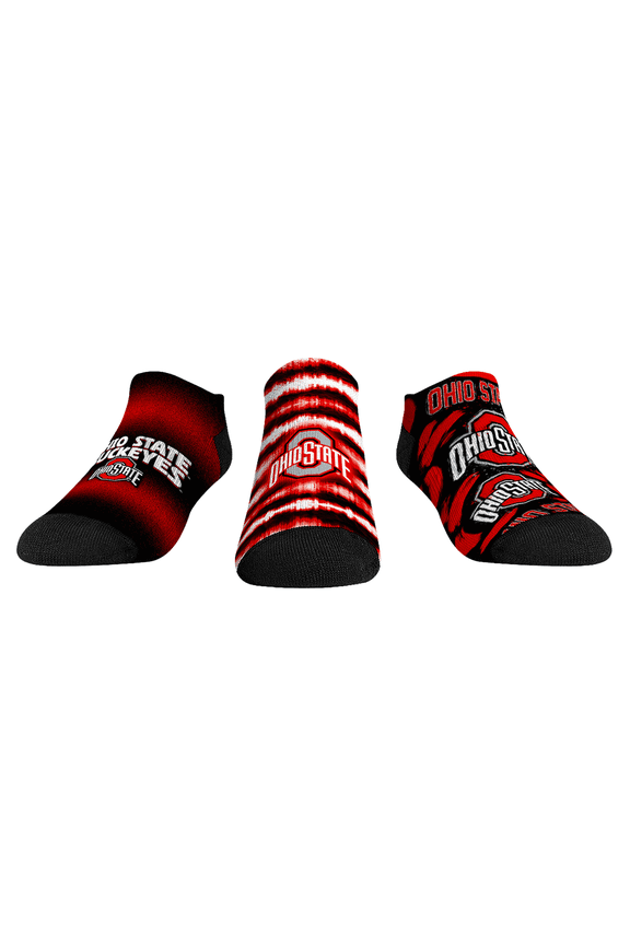 Unisex Rock Em Socks Ohio State Buckeyes Make Some Noise Three-Pack Low-Cut Socks Set