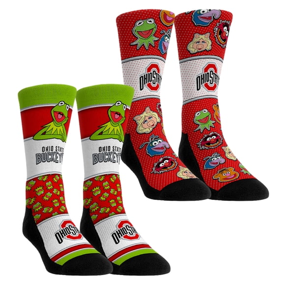 Unisex Rock Em Socks Ohio State Buckeyes Muppets 2-Pack Crew Socks Set