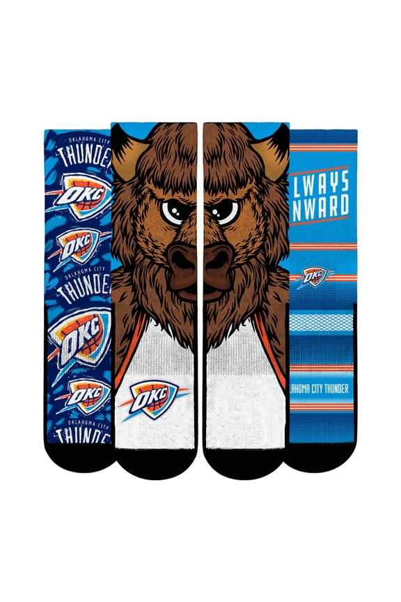 Unisex Rock Em Socks Oklahoma City Thunder Fan Favorites Three-Pack Crew Socks Set