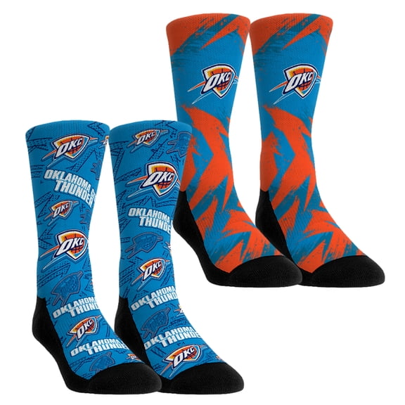 Unisex Rock Em Socks Oklahoma City Thunder Game Day 2-Pack Crew Socks