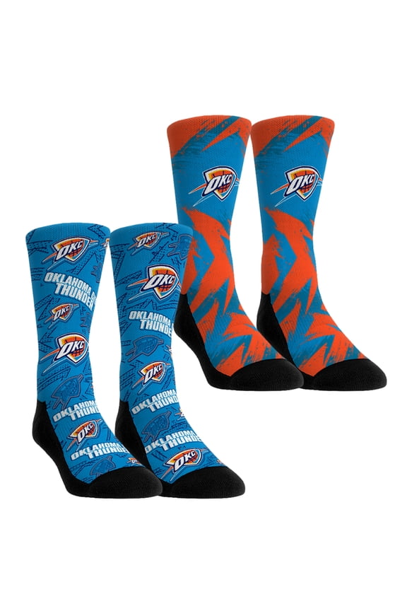 Unisex Rock Em Socks Oklahoma City Thunder Game Day 2-Pack Crew Socks