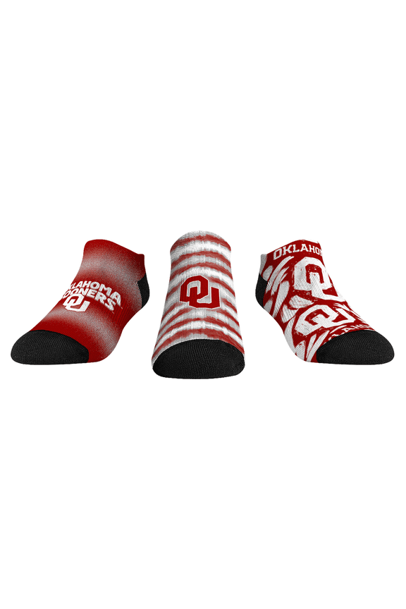 Unisex Rock Em Socks Oklahoma Sooners Make Some Noise Three-Pack Low-Cut Socks Set