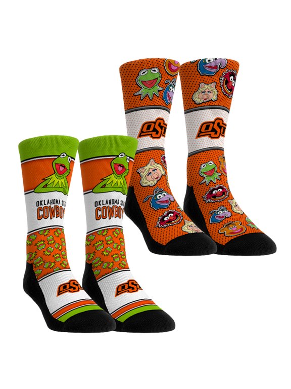 Unisex Rock Em Oklahoma State Cowboys Muppets 2-Pack Crew Socks Set