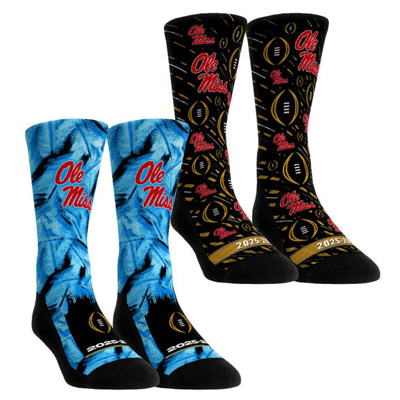 Unisex Rock Em Socks Ole Miss Rebels 2025-26 College Football Playoff Two-Pack Crew Sock Set
