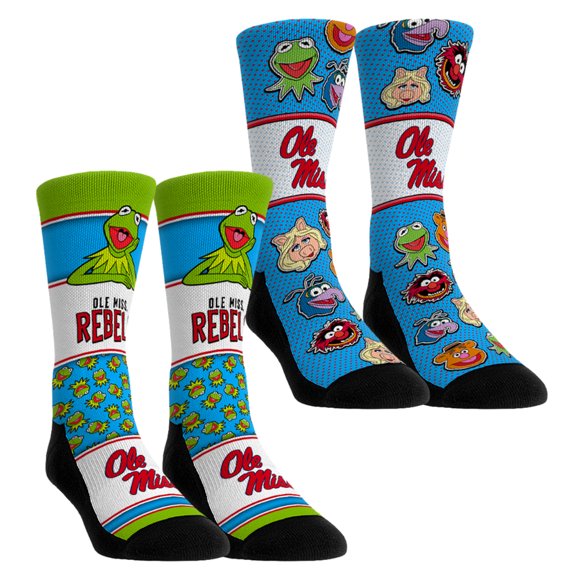 Unisex Rock Em Socks Ole Miss Rebels Muppets 2-Pack Crew Socks Set