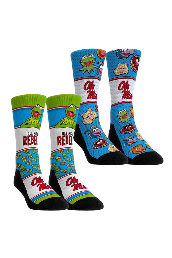 Unisex Rock Em Socks Ole Miss Rebels Muppets 2-Pack Crew Socks Set