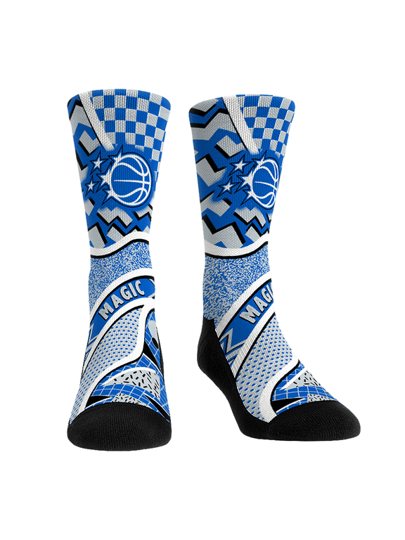 Unisex Rock Em Blue Orlando Magic Ball Pattern Crew Socks