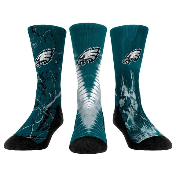 Unisex Rock Em Socks Philadelphia Eagles 3-Pack Crew Socks Set