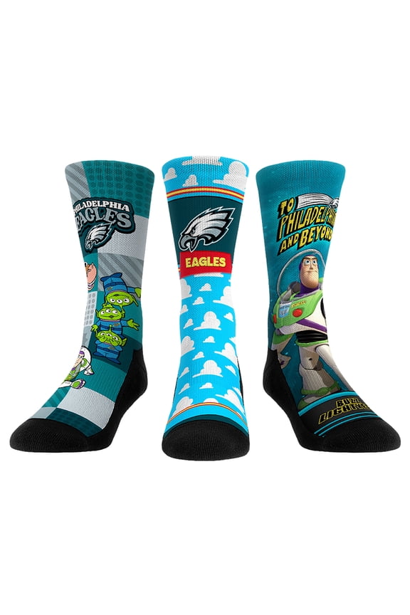 Unisex Rock Em Socks Philadelphia Eagles Toy Story 3-Pack Crew Socks