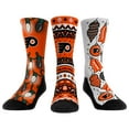 thumbnail image 1 of Unisex Rock Em Socks Philadelphia Flyers Holiday Three-Pack Crew Socks Set, 1 of 4