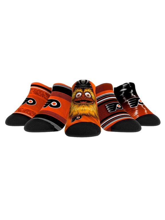 Unisex Rock Em Gritty Philadelphia Flyers Super Fan Five-Pack Low-Cut Socks Set