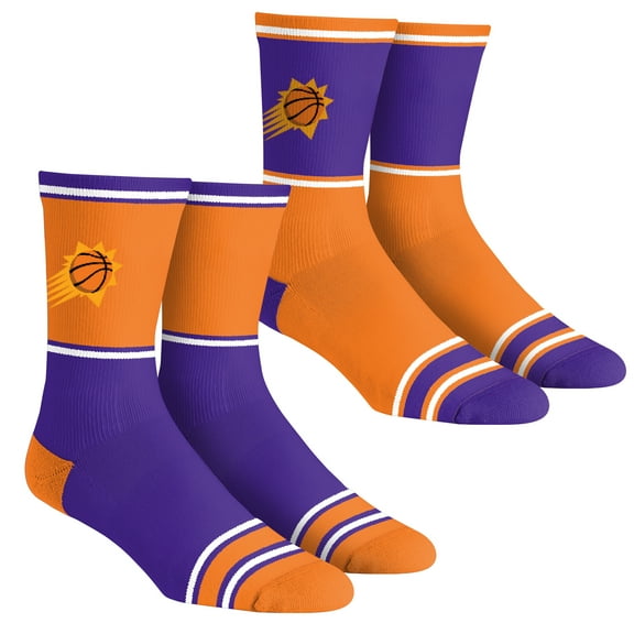Unisex Rock Em Socks  Phoenix Suns 2-Pack Color Block Crew Socks Set