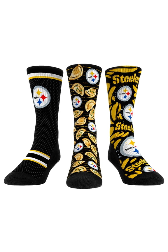 Unisex Rock Em Socks Pittsburgh Steelers Fan Favorite Three-Pack Crew Sock Set