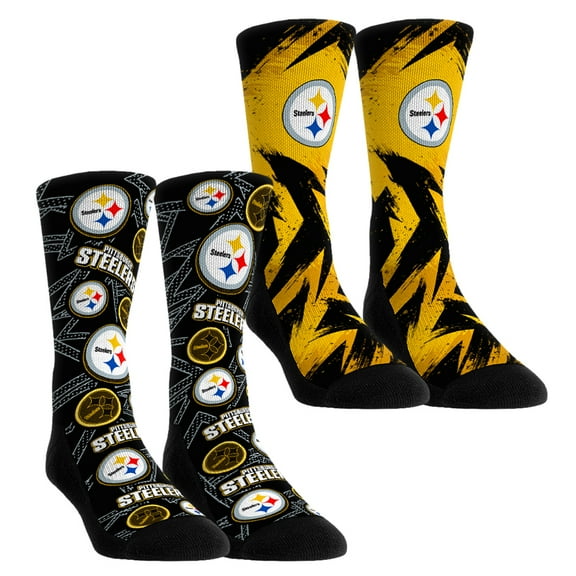 Unisex Rock Em Socks Pittsburgh Steelers Gameday Two-Pack Crew Socks Set