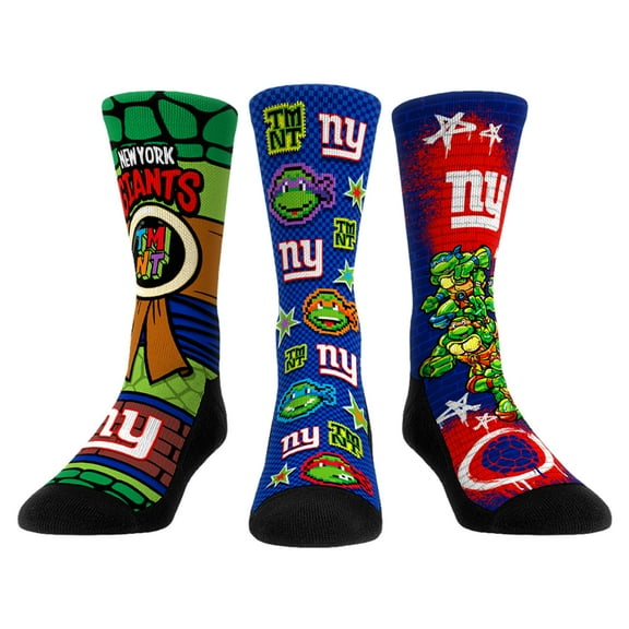 Unisex Rock Em Socks  Royal New York Giants TMNT Three-Pack Crew Sock Set