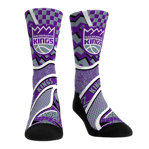 Unisex Rock Em Socks Sacramento Kings Ball Pattern Crew Socks