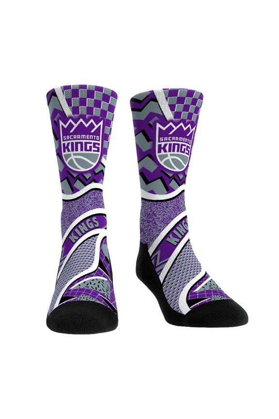 Unisex Rock Em Socks Sacramento Kings Ball Pattern Crew Socks