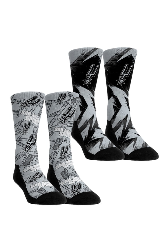 Unisex Rock Em Socks San Antonio Spurs Game Day 2-Pack Crew Socks