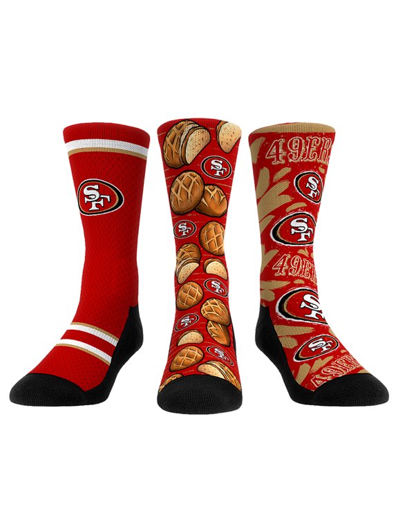 Unisex Rock Em Red San Francisco 49ers Fan Favorite Three-Pack Crew Sock Set