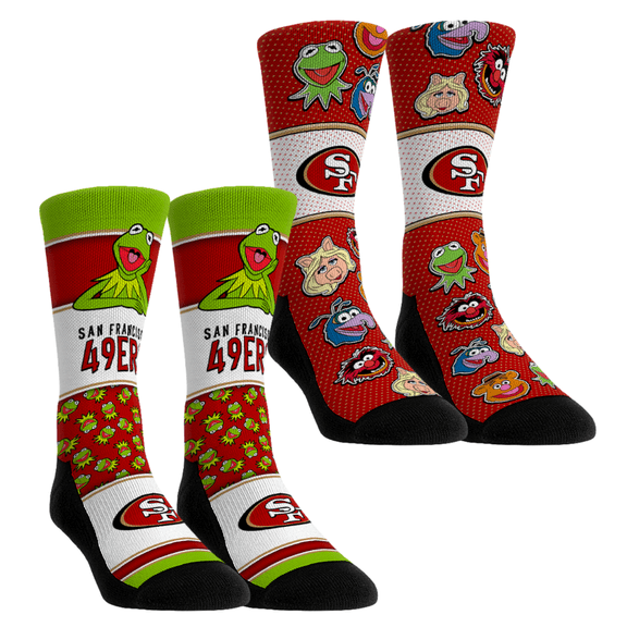 Unisex Rock Em Socks San Francisco 49ers Muppets 2-Pack Crew Socks Set