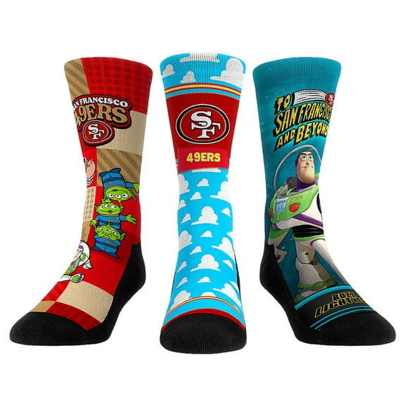 Unisex Rock Em Socks San Francisco 49ers Toy Story 3-Pack Crew Socks