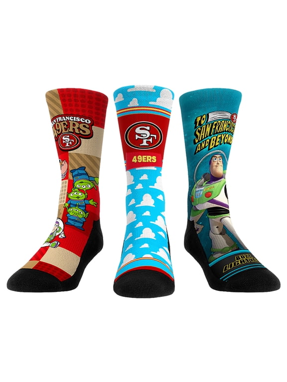 Unisex Rock Em San Francisco 49ers Toy Story 3-Pack Crew Socks