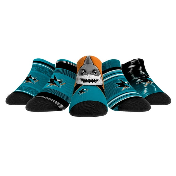 Unisex Rock Em Socks San Jose Sharks Super Fan Five-Pack Low-Cut Socks Set