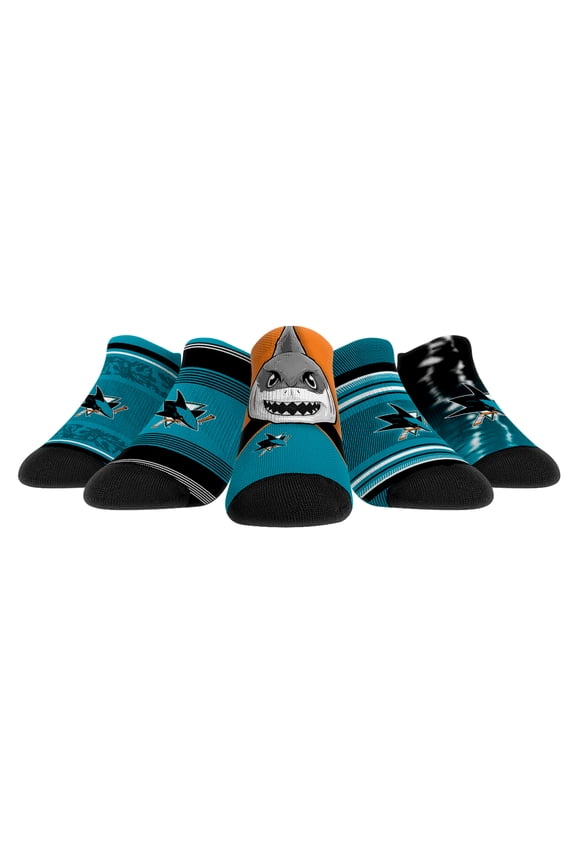 Unisex Rock Em Socks   San Jose Sharks Super Fan Five-Pack Low-Cut Socks Set