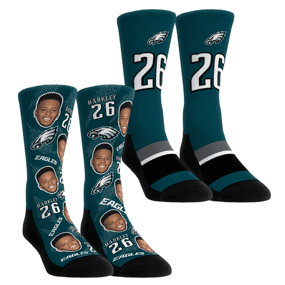 Unisex Rock Em Socks Saquon Barkley Philadelphia Eagles Player Football Guy Two-Pack Crew Sock Set