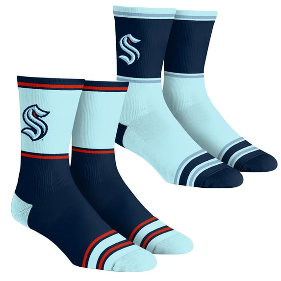 Unisex Rock Em Socks Seattle Kraken 2-Pack Color Block Crew Socks Set