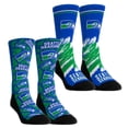 thumbnail image 1 of Unisex Rock Em Socks Seattle Seahawks Throwback Two-Pack Crew Socks Set, 1 of 1