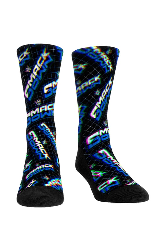 Unisex Rock Em Socks SmackDown Allover Crew Socks