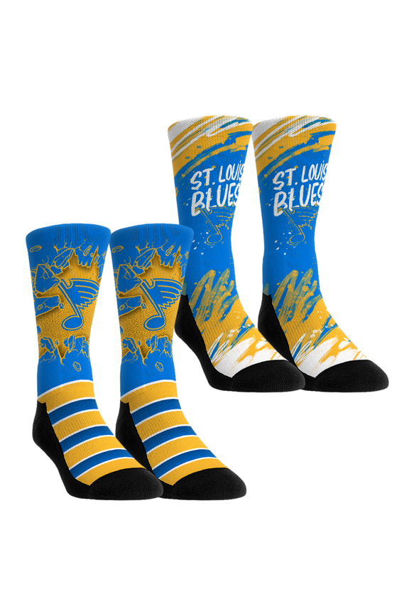 Unisex-Rock Em Socks  St. Louis Blues Ice Breaker Two-Pack Crew Socks Set